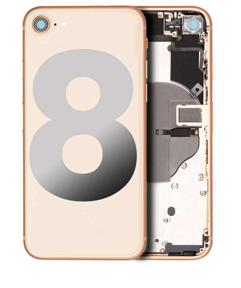 Scocca con pulsanti di accensione e volume pre-installati per iPhone 8 (versione internazionale) (usato pari al nuovo OEM: Grado A) (Oro)