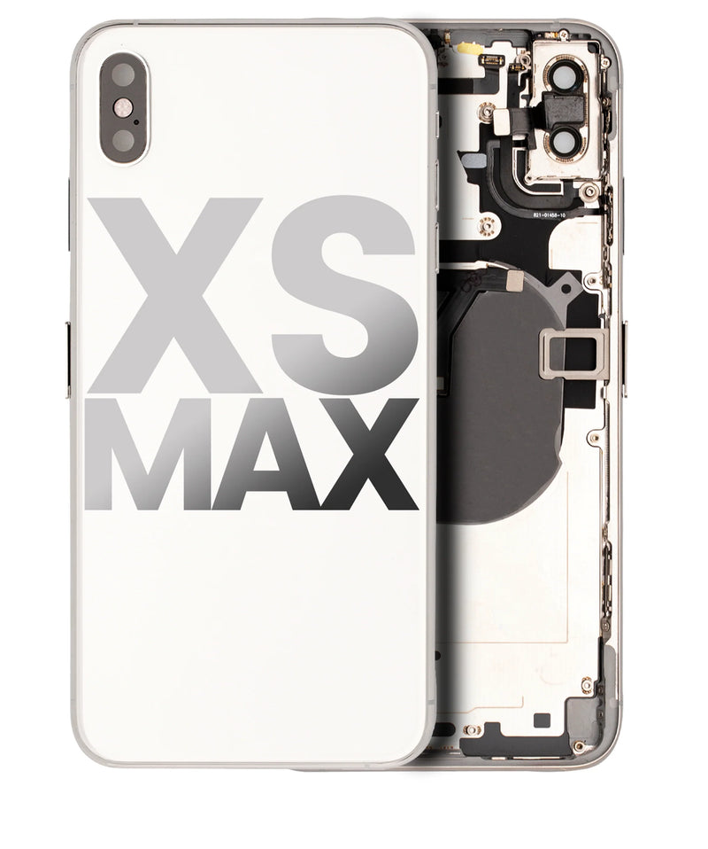 Back Housing Small Components Pre-Installed For IPhone XS Max (Used OEM Pull: Grade A) (Silver)