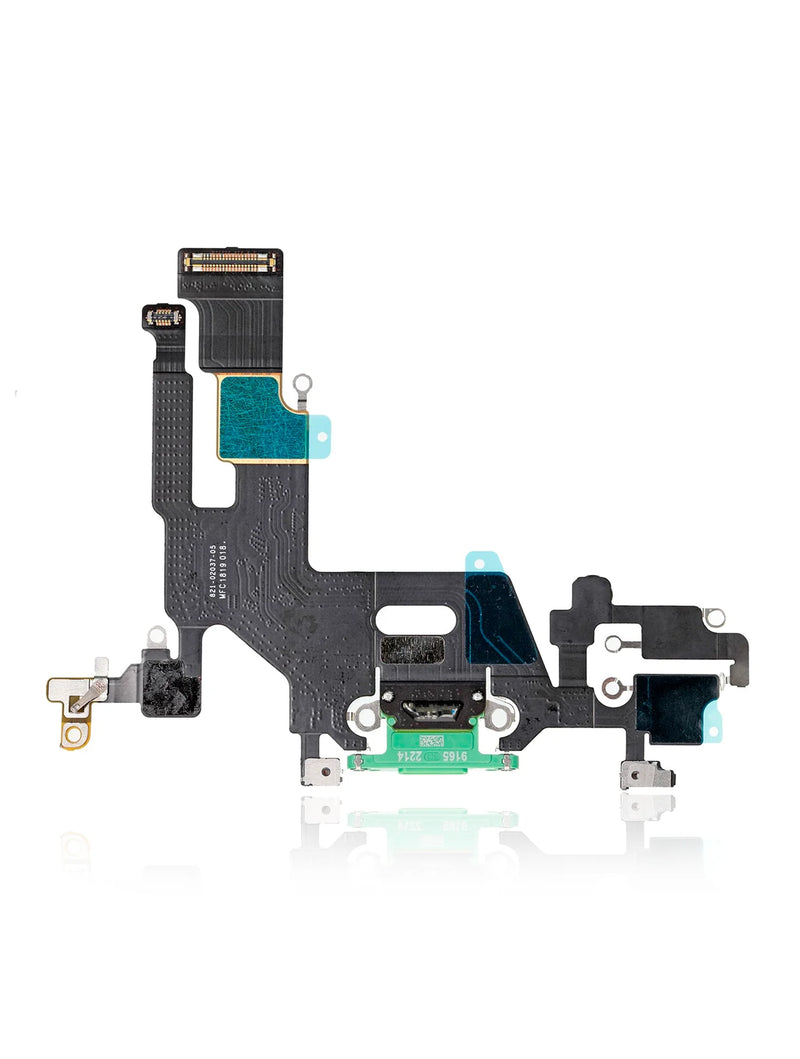 CHARGING PORT FLEX CABLE FOR IPHONE 11 (PREMIUM) (GREEN)