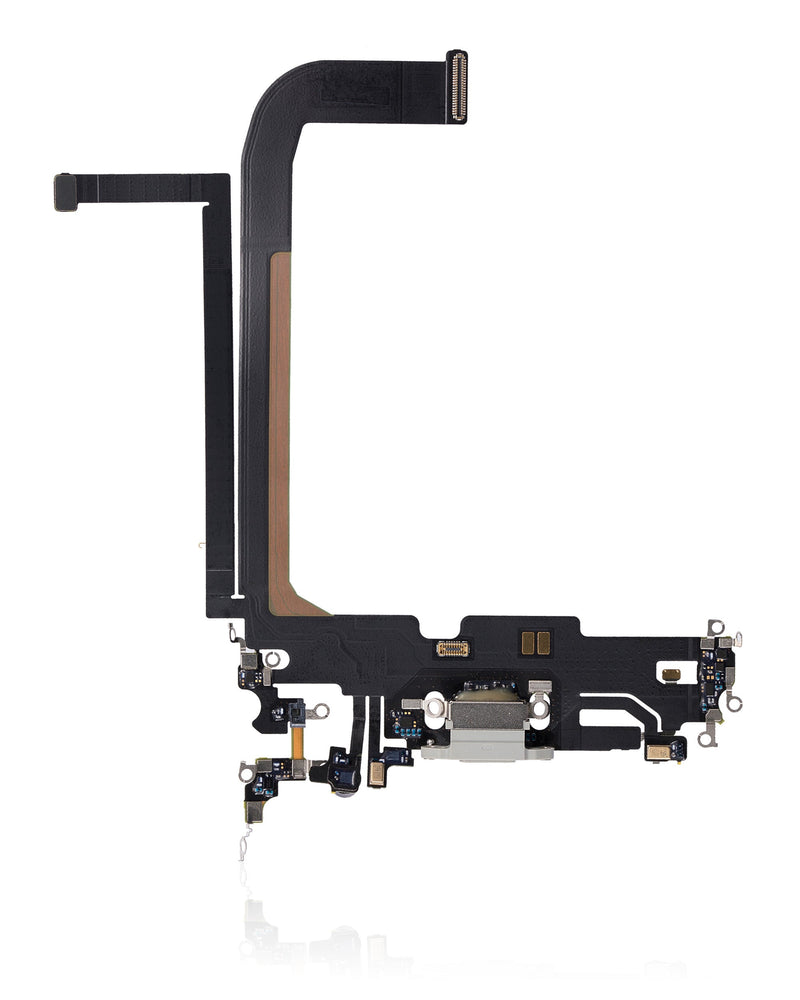 CHARGING PORT FLEX CABLE FOR IPHONE 13 PRO MAX (USED OEM PULL) (SILVER)