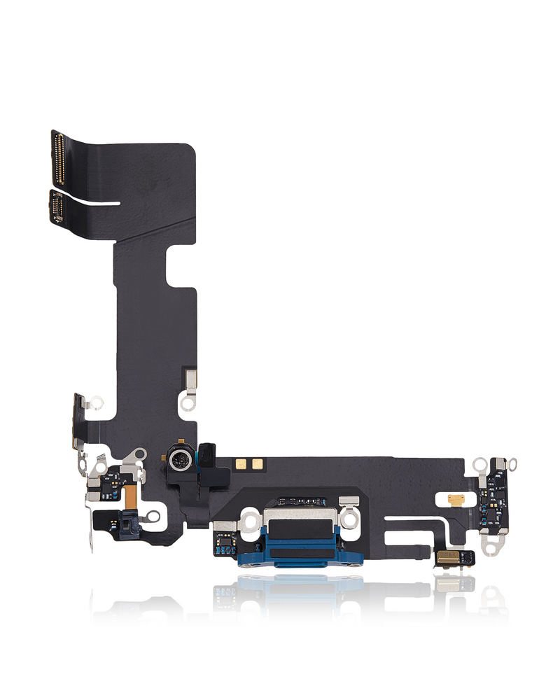 Charging Port Flex Cable Compatible For IPhone 13 (Used OEM Pull) (Blue)