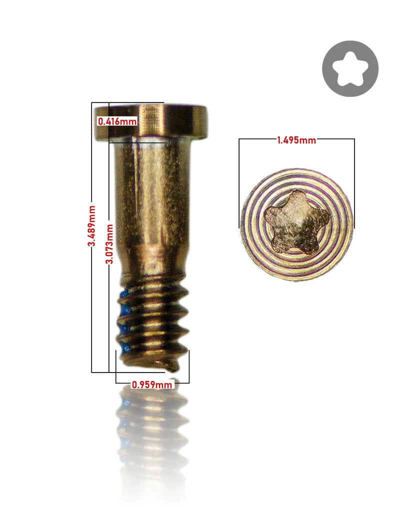 Replacement for iPhone 6/6 Plus/6S/6S Plus Bottom Screw Set ­Gold (10X SET)