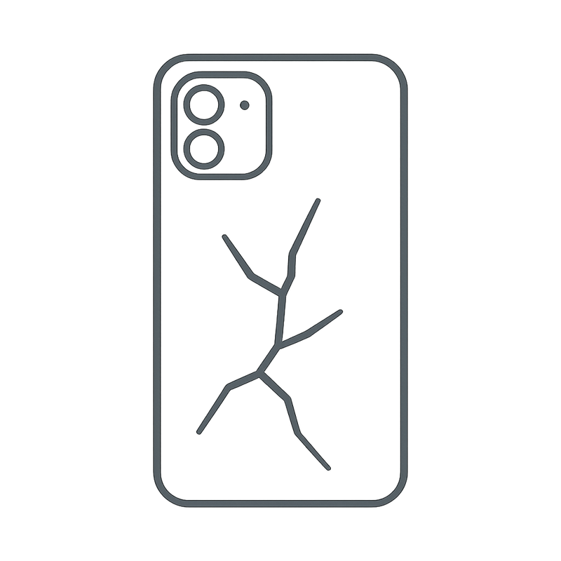 VETRO POSTERIORE ROTTO - Servizio di sostituzione del vetro posteriore iPhone